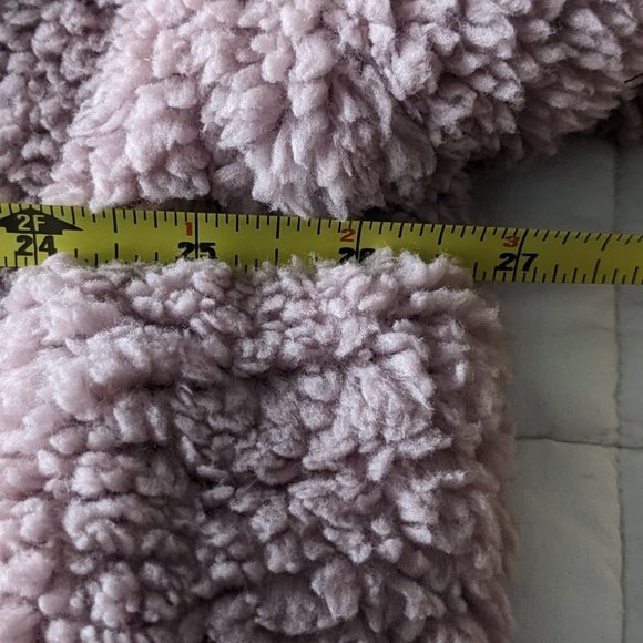 Women's Plus XXL Cozy Sherpa Wrap Grey/Pink - Picture 11 of 13